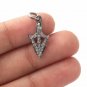 Arrow Pendant Pave Diamond 925 Silver Diamond Pendant Charm For Christmas Gift.