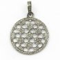 Pave Diamond Victorian Pendant 925 Silver Diamond Valentines Day Pendant Gift.