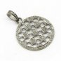 Pave Diamond Victorian Pendant 925 Silver Diamond Valentines Day Pendant Gift.