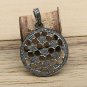 Pave Diamond Victorian Pendant 925 Silver Diamond Valentines Day Pendant Gift.