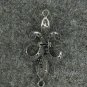 Pave Diamond Fleur De Lis Pendant 925 Silver Diamond Lily Pendant Gift Charm.