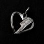 Pave Diamond Heart Charm Pendant 925 Silver Diamond Findings Anniversary Gift.