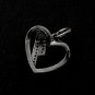 Pave Diamond Heart Charm Pendant 925 Silver Diamond Findings Anniversary Gift.