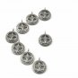 Pave Diamond Round Cross Charm Pendant 925 Sterling Silver Additional Findings.