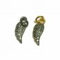 Pave Diamond Feather Charm Pendant 925 Silver Diamond Bail Pendant Birthday Gift