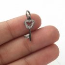 Butterfly Key Pendant Pave Diamond Pendant 925 Silver Diamond Pendant Charm.