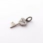 Butterfly Key Pendant Pave Diamond Pendant 925 Silver Diamond Pendant Charm.