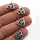 Pave Diamond Triangle Charm Pendant 925 Sterling Silver Additional Findings Gift Pave Diamond Triangle Charm Pendant 925 Sterling Silver Additional Findings Gift