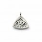Pave Diamond Triangle Charm Pendant 925 Sterling Silver Additional Findings Gift