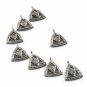 Pave Diamond Triangle Charm Pendant 925 Sterling Silver Additional Findings Gift