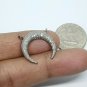 Pave Diamond Moon Pendant 925 Silver Diamond Horn Moon Pendant For Christmas.