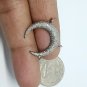 Pave Diamond Moon Pendant 925 Silver Diamond Horn Moon Pendant For Christmas.