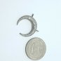 Pave Diamond Moon Pendant 925 Silver Diamond Horn Moon Pendant For Christmas.