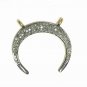 Pave Diamond Crescent Moon Pendant 925 Silver Diamond Horn Charm Pendant Gift.