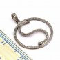 Pave Diamond Initial Pendant 925 Silver Diamond Alphabet Anniversary Gift Charm.