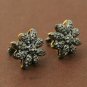 Pave Diamond Flower Stud Earring 925 Silver Minimalist Diamond Floral Earring.