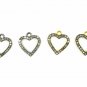 Heart Pendant 925 Silver Pave Diamond Pendant For Birthdays Gift.