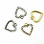 Heart Pendant 925 Silver Pave Diamond Pendant For Birthdays Gift.