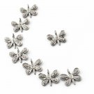 Pave Diamond Butterfly Charm Pendant 925 Silver Minimalist Diamond Pendant.