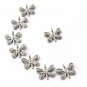 Pave Diamond Butterfly Charm Pendant 925 Silver Minimalist Diamond Pendant.
