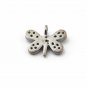 Pave Diamond Butterfly Charm Pendant 925 Silver Minimalist Diamond Pendant.