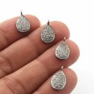 Pave Diamond Pear Charm Pendant 925 Silver Diamond Jewelry Valentines Gift. Pave Diamond Pear Charm Pendant 925 Silver Diamond Jewelry Valentines Gift.