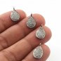 Pave Diamond Pear Charm Pendant 925 Silver Diamond Jewelry Valentines Gift.