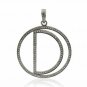 Pave Diamond Initial Pendant 925 Silver Alphabet Pendant Necklace Jewelry Gift.