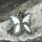 Pave Diamond Butterfly Pendant Enamel Butterfly Charm 925 Sterling Silver Gift.