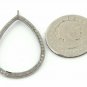 Pave Diamond Pear Pendant 925 Silver Diamond Drop Pendant Valentines Day Gift.
