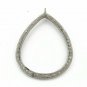 Pave Diamond Pear Pendant 925 Silver Diamond Drop Pendant Valentines Day Gift.