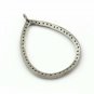 Pave Diamond Pear Pendant 925 Silver Diamond Drop Pendant Valentines Day Gift.