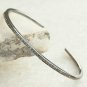 Pave Diamond Single Line Cuff Bracelet 925 Silver Diamond Bracelet Wedding Gift.