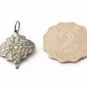 Minimalist Pave Diamond Leaf Pendant 925 Silver Diamond Charm Pendant Findings.