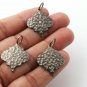 Minimalist Pave Diamond Leaf Pendant 925 Silver Diamond Charm Pendant Findings.