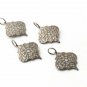 Minimalist Pave Diamond Leaf Pendant 925 Silver Diamond Charm Pendant Findings.