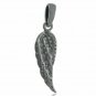 Pave Diamond Feather Charm Handmade Wing Pendant 925 Silver Diamond Jewelry Gift
