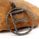 Pave Diamond Initial Pendant Charm Gift 925 Silver Diamond Pendant Jewelry Gift.