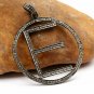 Pave Diamond Initial Pendant Charm Gift 925 Silver Diamond Pendant Jewelry Gift.
