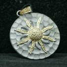 Round Sun Pendant Pave Diamond Jewelry 925 Silver Birthday Gift Charm For Her. Round Sun Pendant Pave Diamond Jewelry 925 Silver Birthday Gift Charm For Her.