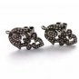 Pave Diamond Minimalist Stud Earring 925 Silver Diamond Leaf Earring Charm N1.