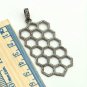 Diamond Honeycomb Pendant 925 Silver Pave Diamond Birthday Charm Pendant Jewelry