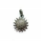 Sun Pendant Pave Diamond Sun Charm 925 Silver Diamond Wedding Charm Jewelry.