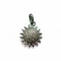 Sun Pendant Pave Diamond Sun Charm 925 Silver Diamond Wedding Charm Jewelry.