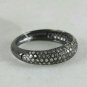 Half Band Natural Pave Diamond Engagement Ring 925 Silver Wedding Bands For Her.