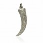 Horn Pendant Pave Diamond Modern Pendant 925 Silver Diamond Horn Pendant.