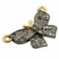 Pave Diamond Butterfly Pendant 925 Silver Diamond Animal Pendant Charm Gift.