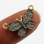 Pave Diamond Butterfly Pendant 925 Silver Diamond Animal Pendant Charm Gift.