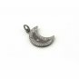 Pave Diamond Crescent Moon Charm Pendant 925 Silver Diamond Charm For Jewelry.