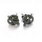 Pave Diamond Stud Minimalist Earring 925 Silver Diamond Beauty Dainty Earring.
